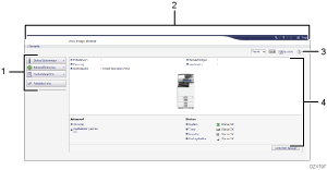 Nummereret illustration af webbrowser-skærm
