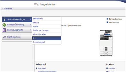 Illustration af webbrowser-skærm