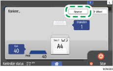 Operation panel screen illustration