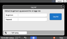 Operation panel screen illustration