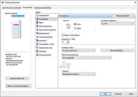 Kuva ohjaimen näytöstä