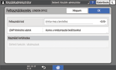 A kezelőpanel ismertetése