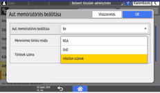 A kezelőpanel ismertetése