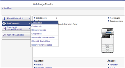 Webböngésző képernyőjének illusztrációja