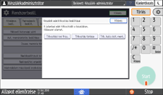 A kezelőpanel ismertetése