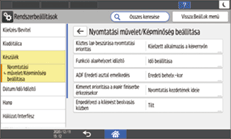 A kezelőpanel ismertetése