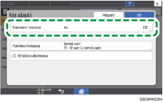 A kezelőpanel ismertetése