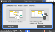 Kezelőpanel képernyő