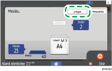 A kezelőpanel ismertetése
