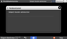 A kezelőpanel ismertetése