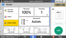 A kezelőpanel ismertetése