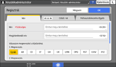 A kezelőpanel ismertetése