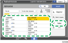Illustrasjon av betjeningspanelet