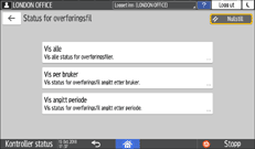 Illustrasjon av betjeningspanelet