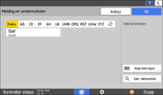 Illustrasjon av betjeningspanelet