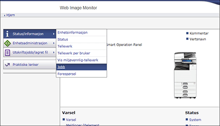 Skjermillustrasjon for nettleser