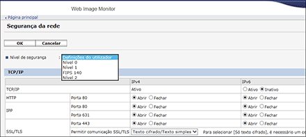 Ilustração do ecrã do web browser