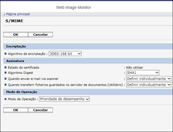 Ilustração do ecrã do web browser