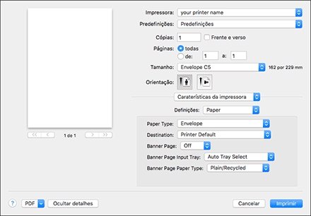 Ilustração do ecrã do driver