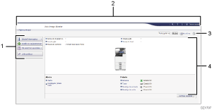Ilustração com numeração do ecrã do Web browser