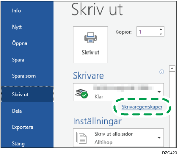 Bild av OS-skärm