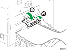 ภาพประกอบ Banner paper guide tray และถาดเล็ก (subtray)