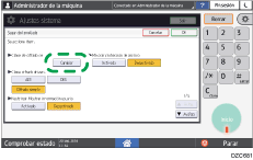 Ilustración de la pantalla del panel de mandos