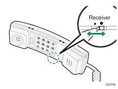 Illustration pour spécifier le volume du récepteur du combiné