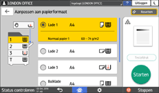 Afbeelding van bedieningspaneel