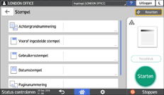 Afbeelding van bedieningspaneel