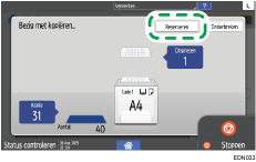 Afbeelding van bedieningspaneel