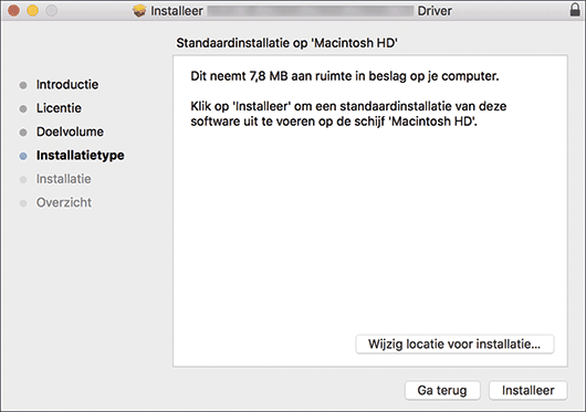 Illustratie stuurprogrammascherm