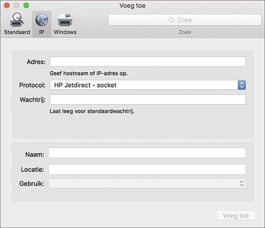 Illustratie stuurprogrammascherm