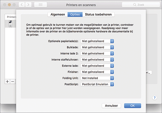 Illustratie stuurprogrammascherm