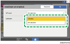 Afbeelding van bedieningspaneel