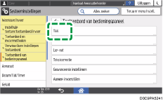Afbeelding van bedieningspaneel