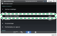 Afbeelding van bedieningspaneel