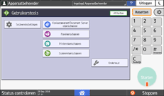 Afbeelding van bedieningspaneel