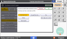 Afbeelding van bedieningspaneel