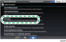Afbeelding van bedieningspaneel