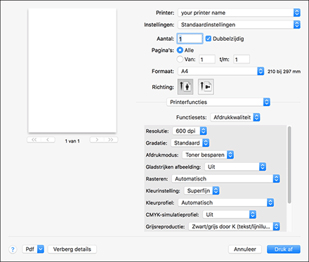 Illustratie stuurprogrammascherm