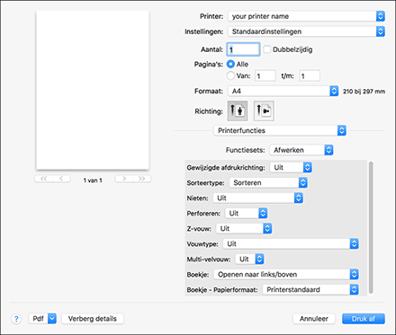 Illustratie stuurprogrammascherm