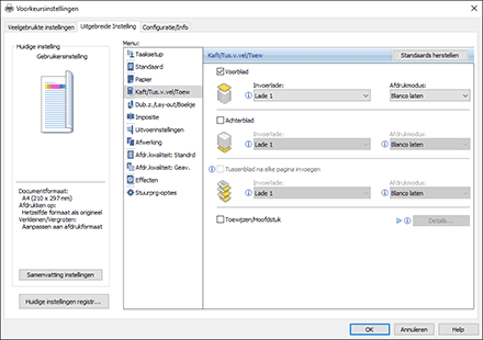 Illustratie stuurprogrammascherm