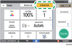 Afbeelding van bedieningspaneel