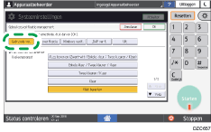 Afbeelding van bedieningspaneel