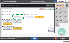 Afbeelding van bedieningspaneel