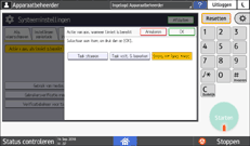 Afbeelding van bedieningspaneel