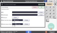 Afbeelding van bedieningspaneel