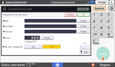 Afbeelding van bedieningspaneel