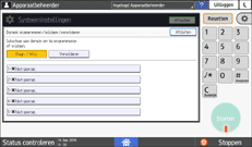 Afbeelding van bedieningspaneel